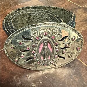 Virgins Saints and Angels  Silver and Pink Embellished Belt